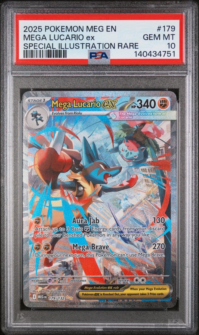 2025 #179 Mega Lucario EX PSA 10