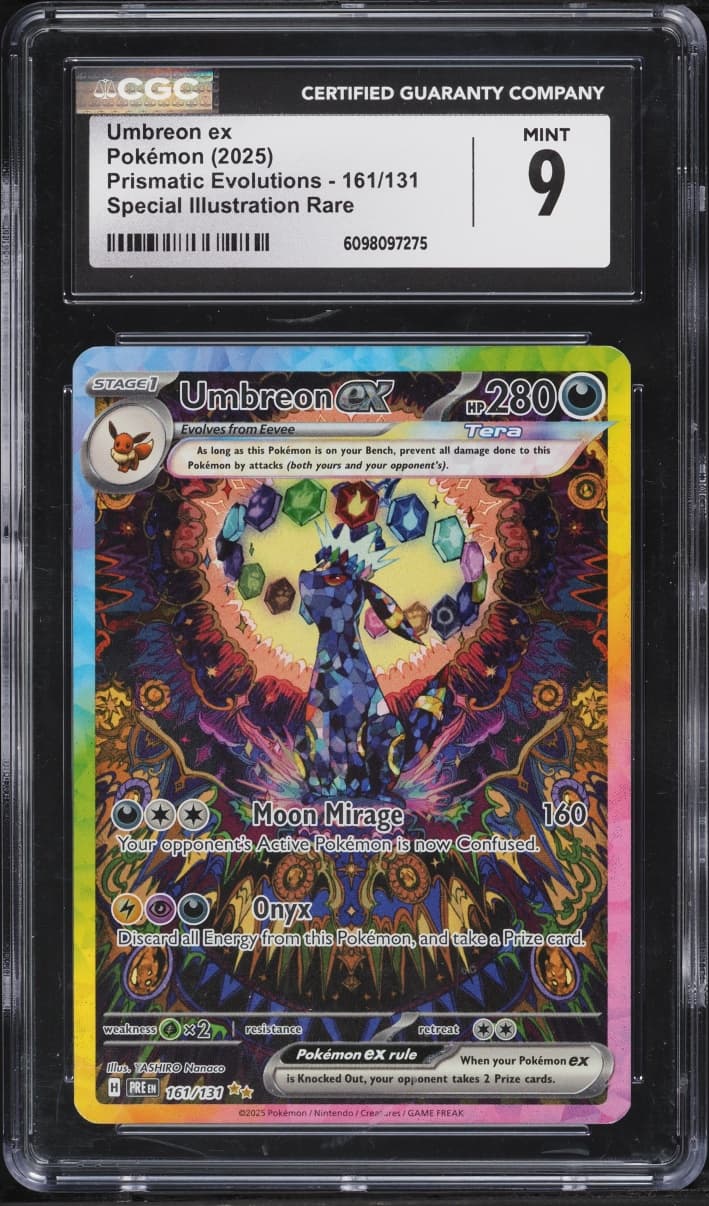 Pokemon Scarlet & Violet Prismatic Evolutions SIR Umbreon Ex #161