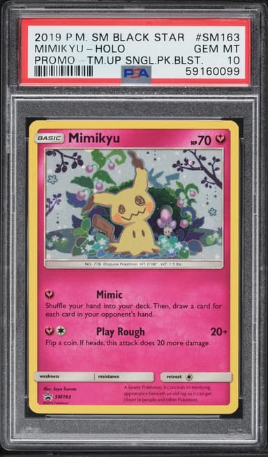 Pokemon Sun & Moon Black Star Promo Team Up Holo Mimikyu #SM163