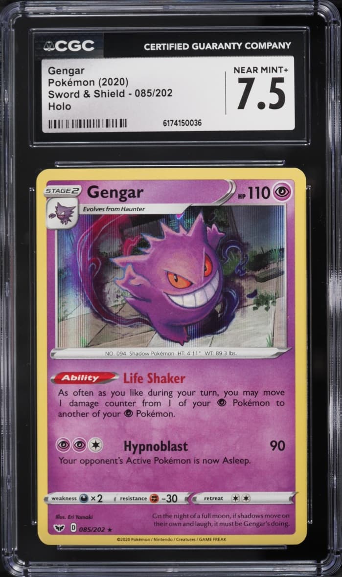 Pokemon Sword & Shield Holo Gengar #85