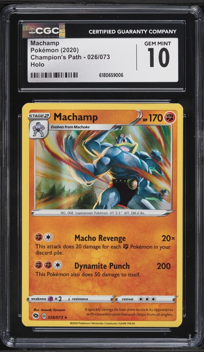 Pokemon Sword & Shield Champion's Path Holo Machamp #26