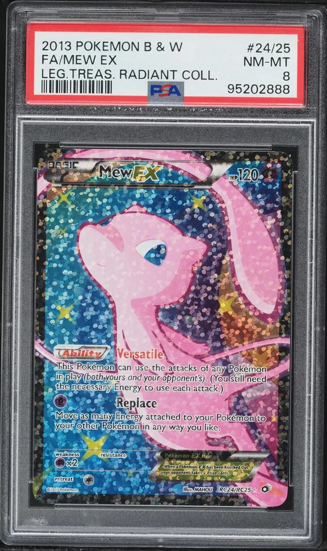2013 #RC24 Full Art/Mew EX PSA 8