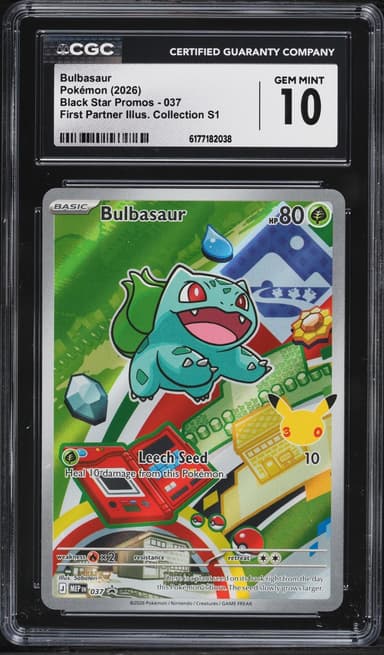 Pokemon Mega Evolution Promo First Partner Illustration Full Art Bulbasaur #37
