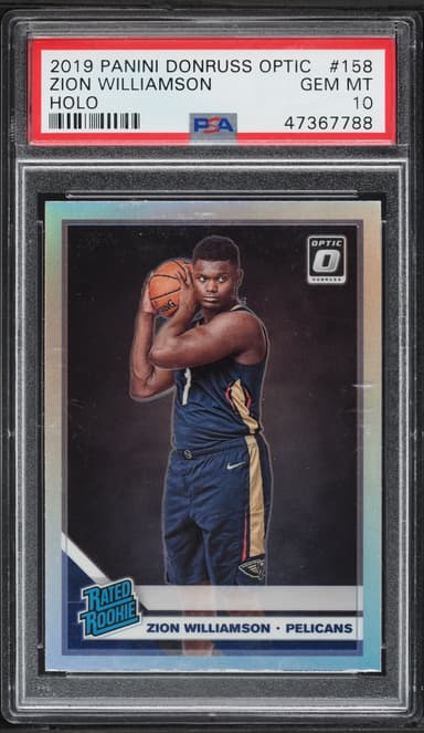 Donruss Optic Holo Zion Williamson ROOKIE #158