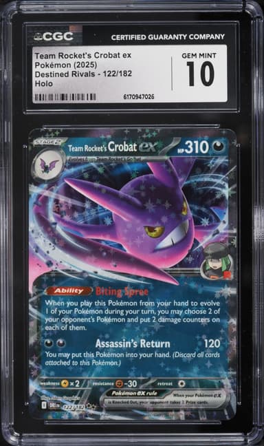 Pokemon Scarlet & Violet Destined Rivals Holo Team Rocket's Crobat ex #122