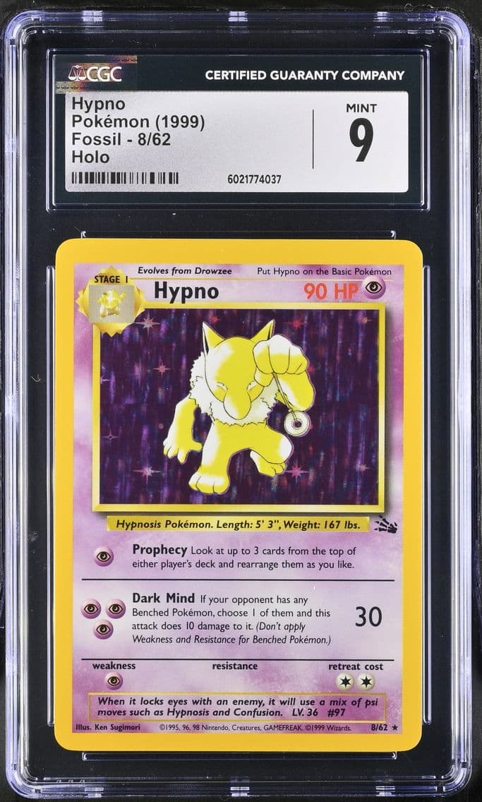 1999 #8 Hypno CGC 9 Fossil - Unl