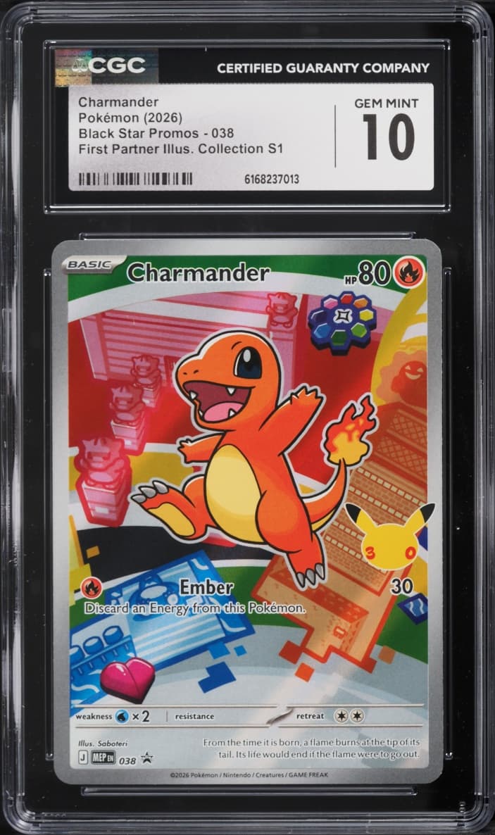 Pokemon Mega Evolution Promo First Partner Illustration Full Art Charmander #38