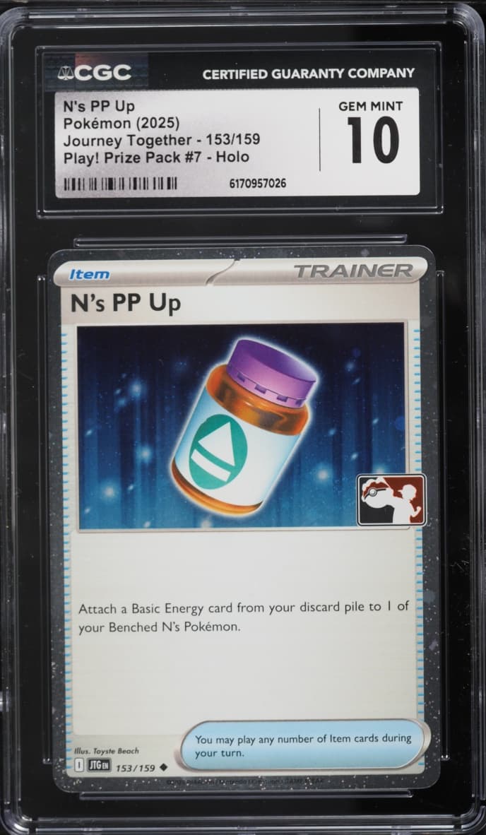Pokemon SV Journey Together Play Prize Pack 7 Holo N's PP Up #153