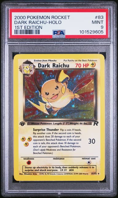 Dark Raichu-Holo 1st Edition