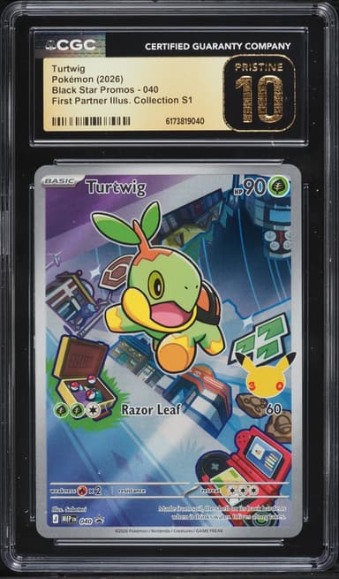Pokemon Mega Promo First Partner Illustration S1 Full Art Turtwig #40