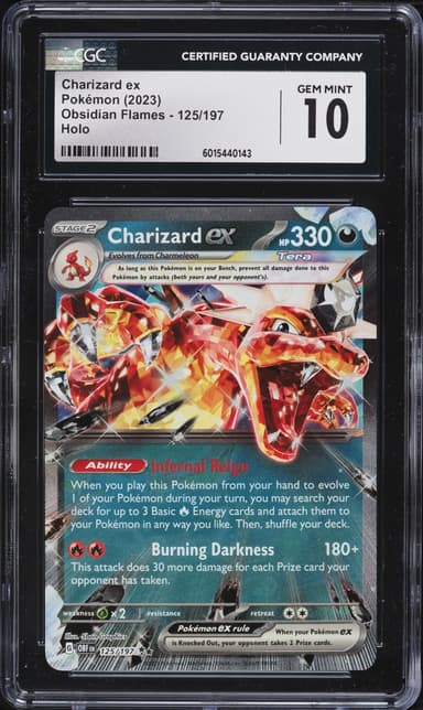 Pokemon Scarlet & Violet Obsidian Flames Holo Charizard Ex #125
