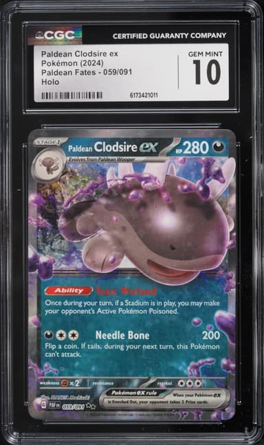 Pokemon Scarlet & Violet Paldean Fates Holo Paldean Clodsire ex #59