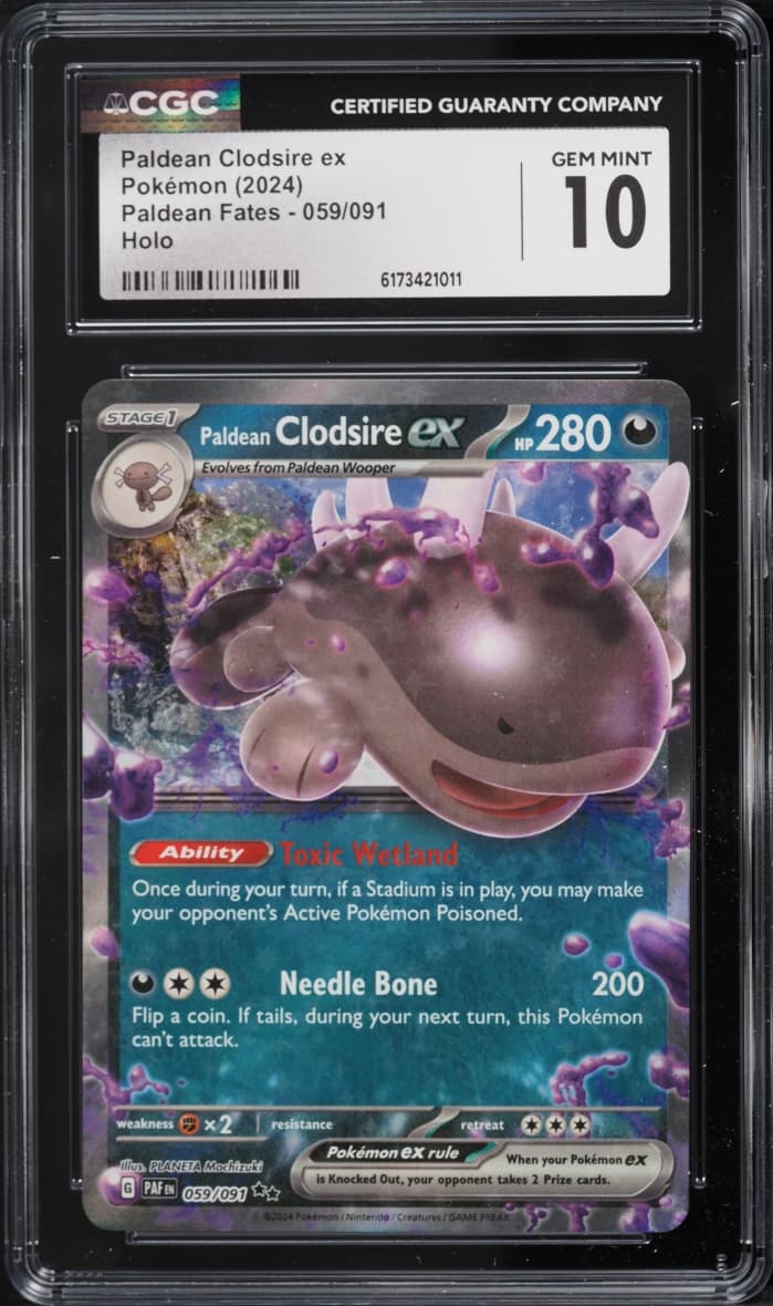 Pokemon Scarlet & Violet Paldean Fates Holo Paldean Clodsire ex #59