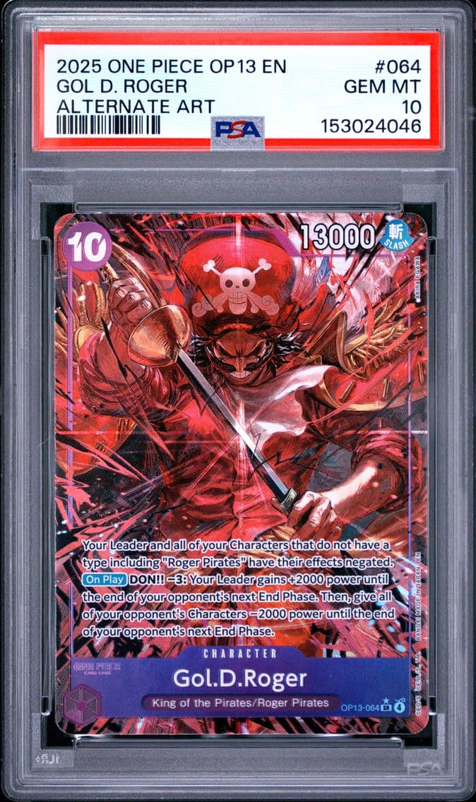 2025 #064 Gol D. Roger PSA 10 On