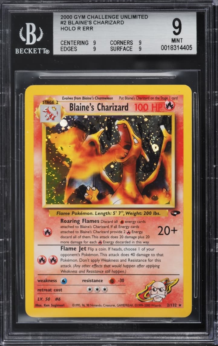 Pokemon Gym Challenge Holo Blaine's Charizard #2