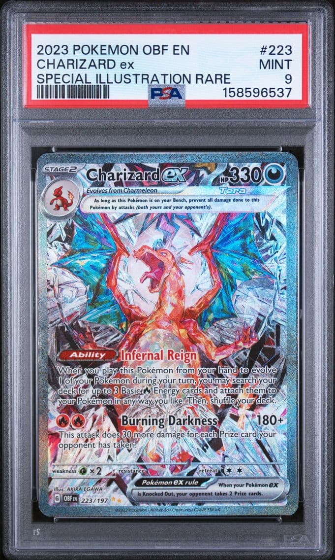 2023 #223 Charizard EX PSA 9 Obf