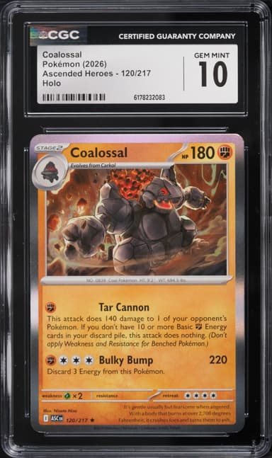 Pokemon Mega Evolution Ascended Heroes Holo Coalossal #120