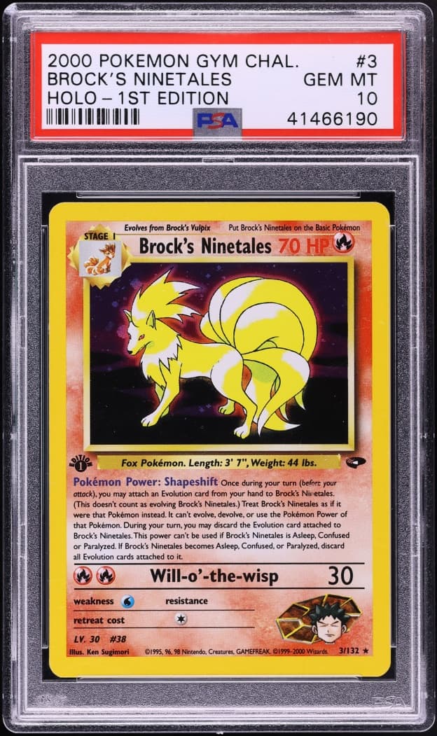 Pokemon Gym Challenge 1st Edition Holo Brock's Ninetales #3