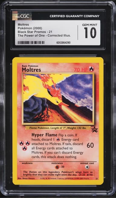Pokemon Black Star Promo The Power Of One Corrected Moltres #21