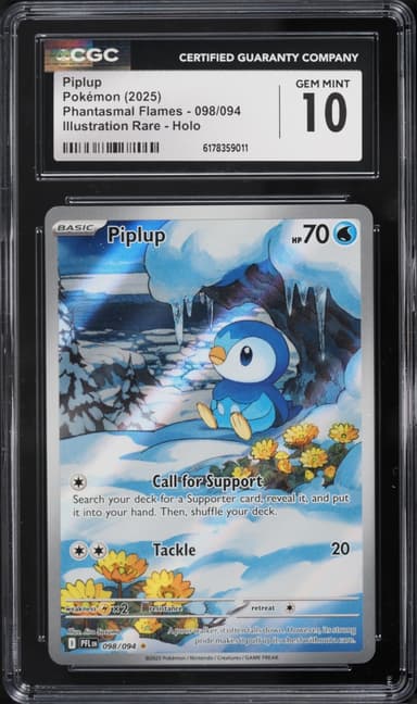 Pokemon Mega Evolution Phantasmal Flames IR Piplup #98