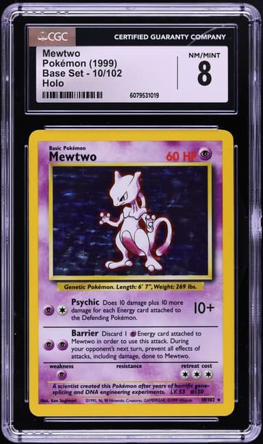 Pokemon Base Set Holo Mewtwo #10