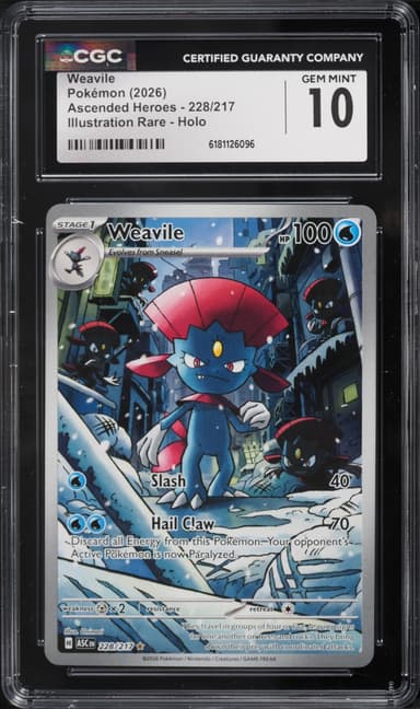 Pokemon Mega Evolution Ascended Heroes IR Weavile #228
