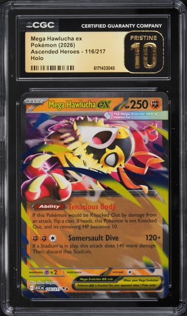 Pokemon Mega Evolution Ascended Heroes Holo Mega Hawlucha Ex #116
