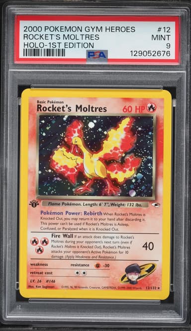 Gym Heroes 1st Edition Holo Rocket's Moltres MINT
