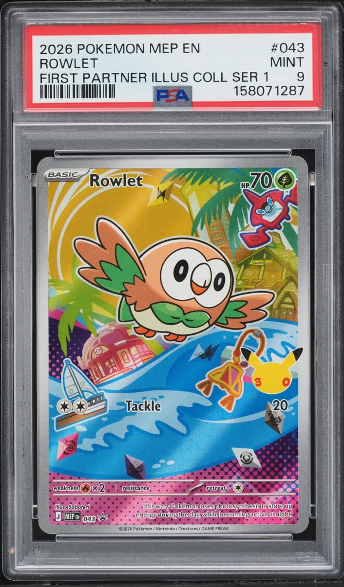 Pokemon Mega Evolution Promo First Partner Illustration Full Art Rowlet #43