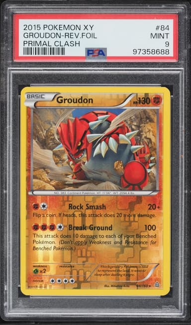 Pokemon XY Primal Clash Reverse Holo Groudon #84