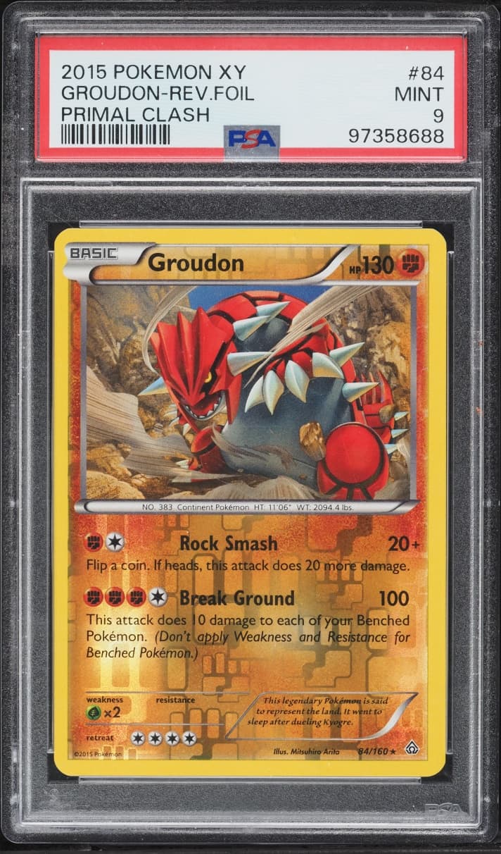 Pokemon XY Primal Clash Reverse Holo Groudon #84