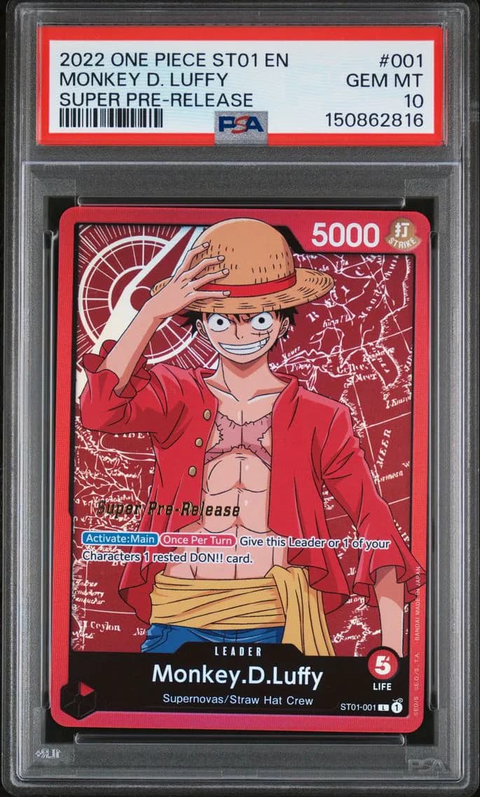 2022 #001 Monkey D. Luffy PSA 10