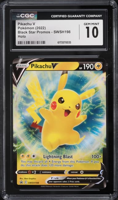 Pokemon Sword & Shield Promo Holo Pikachu V #198