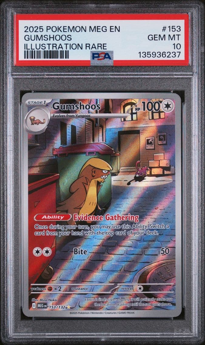 2025 #153 Gumshoos PSA 10 Meg EN
