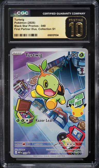 Pokemon Mega Evolution Promo First Partner Illustration S1 Full Art Turtwig #40
