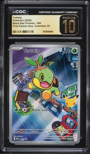 Pokemon Mega Promo First Partner Illustration S1 Full Art Turtwig #40