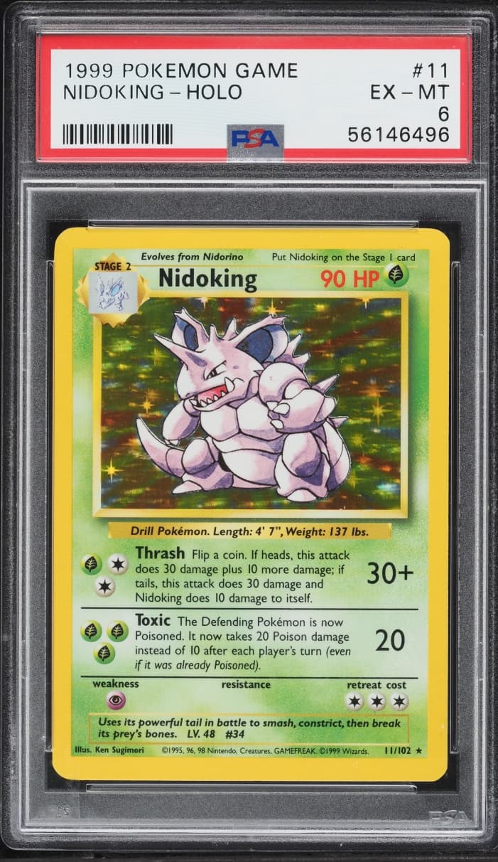 Pokemon Base Set Holo Nidoking #11