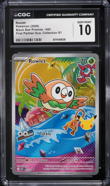 Pokemon Mega Evolution Promo First Partner Illustration S1 Full Art Rowlet #43