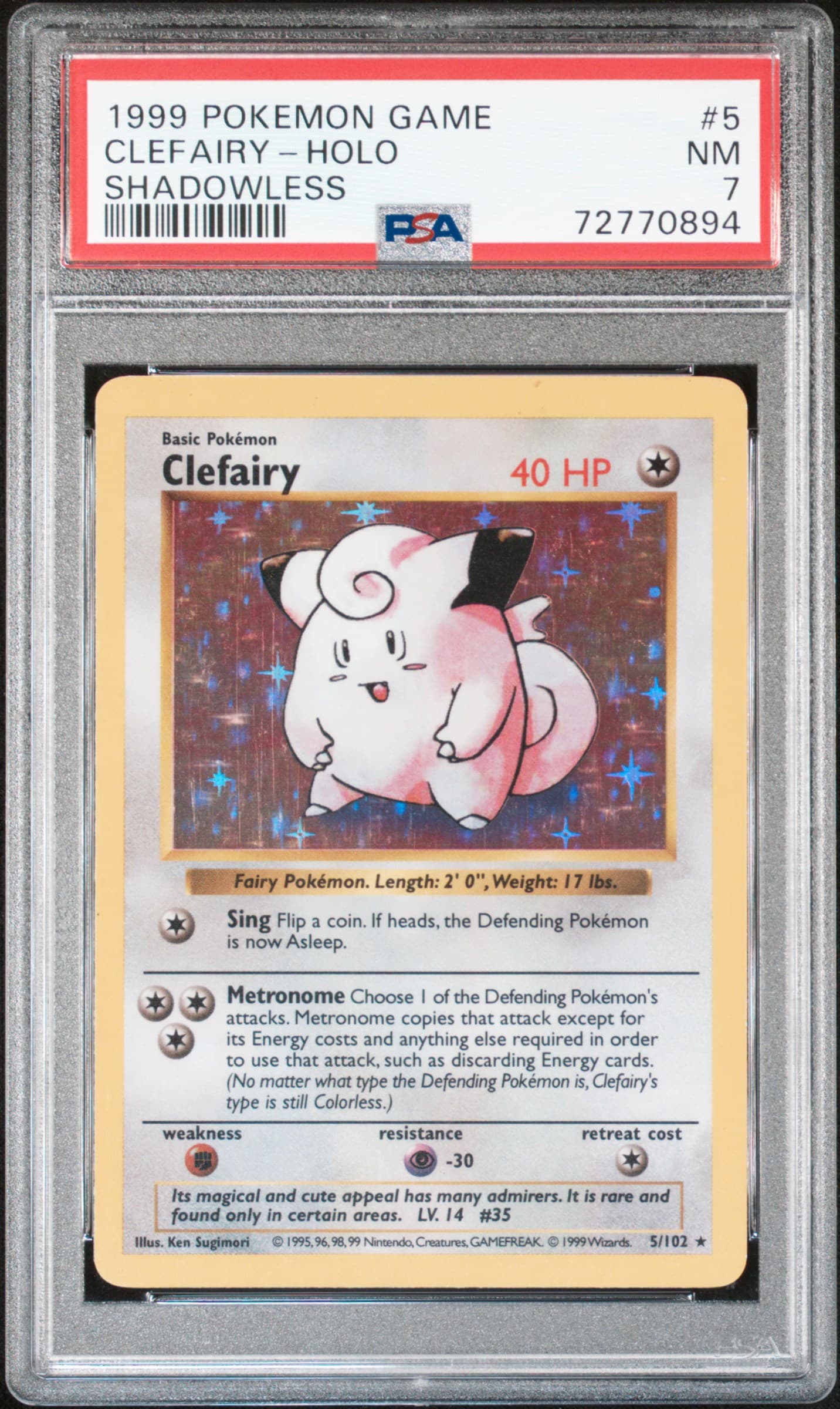 Clefairy-Holo Shadowless