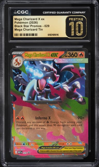 Pokemon Mega Evolution Promo Tin Mega Charizard X Ex #29