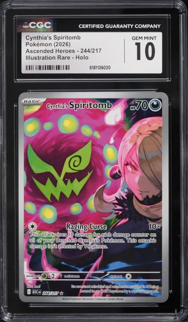 Pokemon Mega Evolution Ascended Heroes IR Cynthia's Spiritomb #244