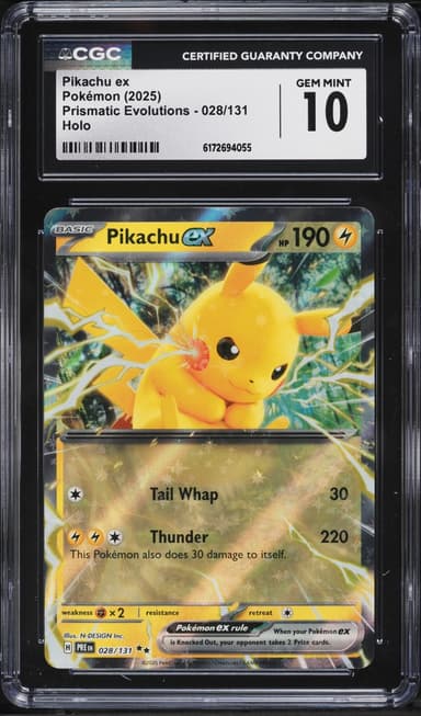 Pokemon Scarlet & Violet Prismatic Evolutions Holo Pikachu Ex #28