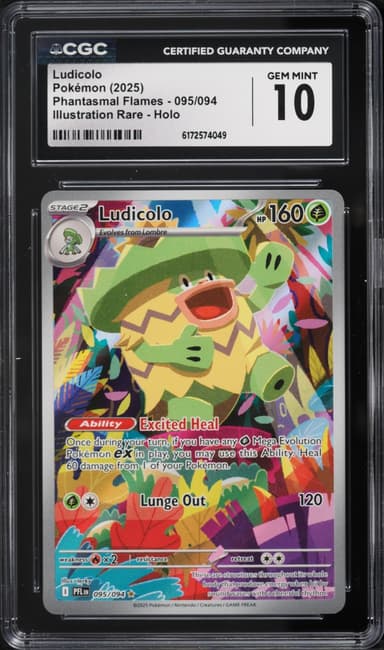Pokemon Mega Evolution Phantasmal Flames IR Ludicolo #95