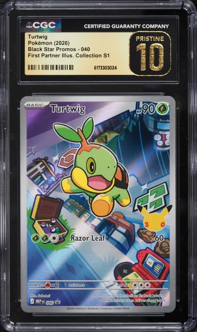 Pokemon Mega Promo First Partner Illustration S1 Full Art Turtwig #40