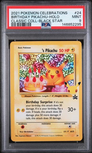 Birthday Pikachu-Holo