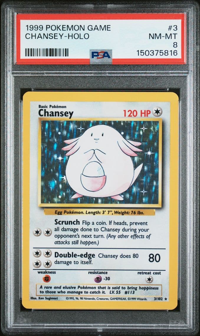 1999 #3 Chansey-Holo PSA 8 Game