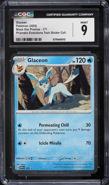 Pokemon Scarlet & Violet Promo Prismatic Evolution Tech Sticker Glaceon #171