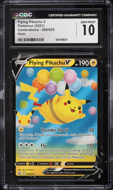 Pokemon Sword & Shield Celebrations Holo Flying Pikachu V #6