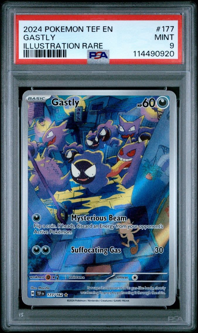 2024 #177 Gastly PSA 9 Tef EN-Te