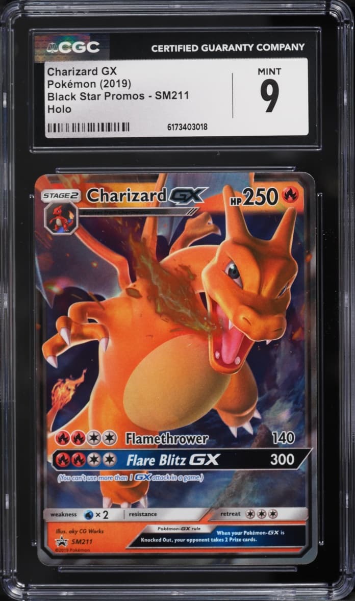 Pokemon Sun & Moon Promo Hidden Fates Holo Charizard GX #SM211